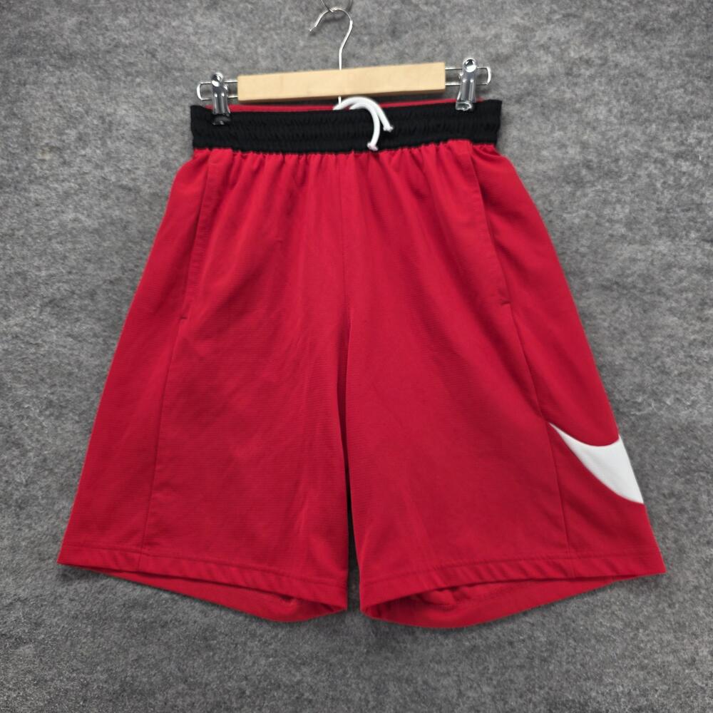 Nike Dri-FIT Shorts Mens S Red Athletic 9 Inseam Pockets Drawstring Breathable